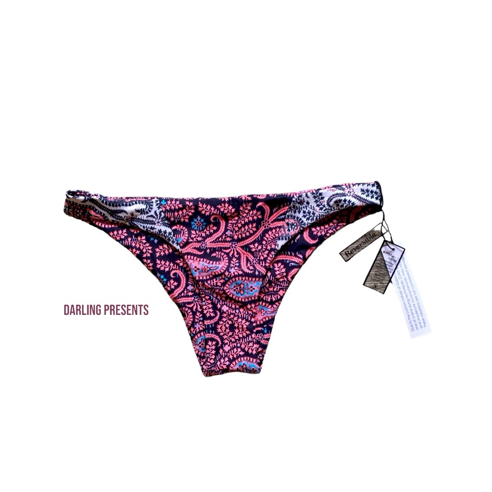Gypsy 05 Sand Reversible Paisley Print Bikini Bottom Women Color Multi Size S